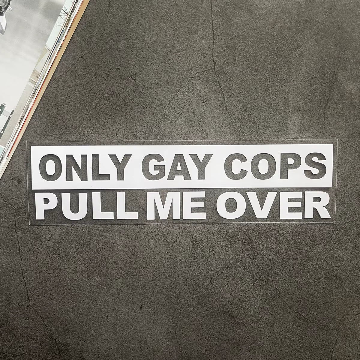Funny 'Only Cops Pull Me Over' Decal - Durable Pvc Sticker for Cars, Motorcycles & Cups