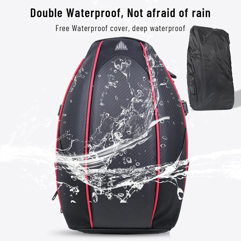 Motorcycle Tail Bag Black Motorbike Waterproof Tail Travel Rider Luggage Rear Back Seat Bag Large Capacity Saddle Bag