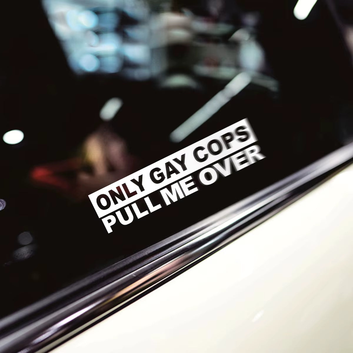 Funny 'Only Cops Pull Me Over' Decal - Durable Pvc Sticker for Cars, Motorcycles & Cups