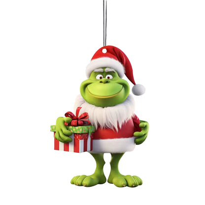 YXYDFDC Christmas Cute Fragrance Tablet Gift Creative Green-Haired Monster Car Interior Air Freshener Natural Tea Paper Suspen