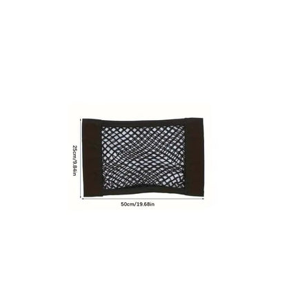 Universal Car Storage Bag Double Mesh Trunk Storage Net, Car Built-In Storage Bag, Car Fire Extinguisher Fixed Net