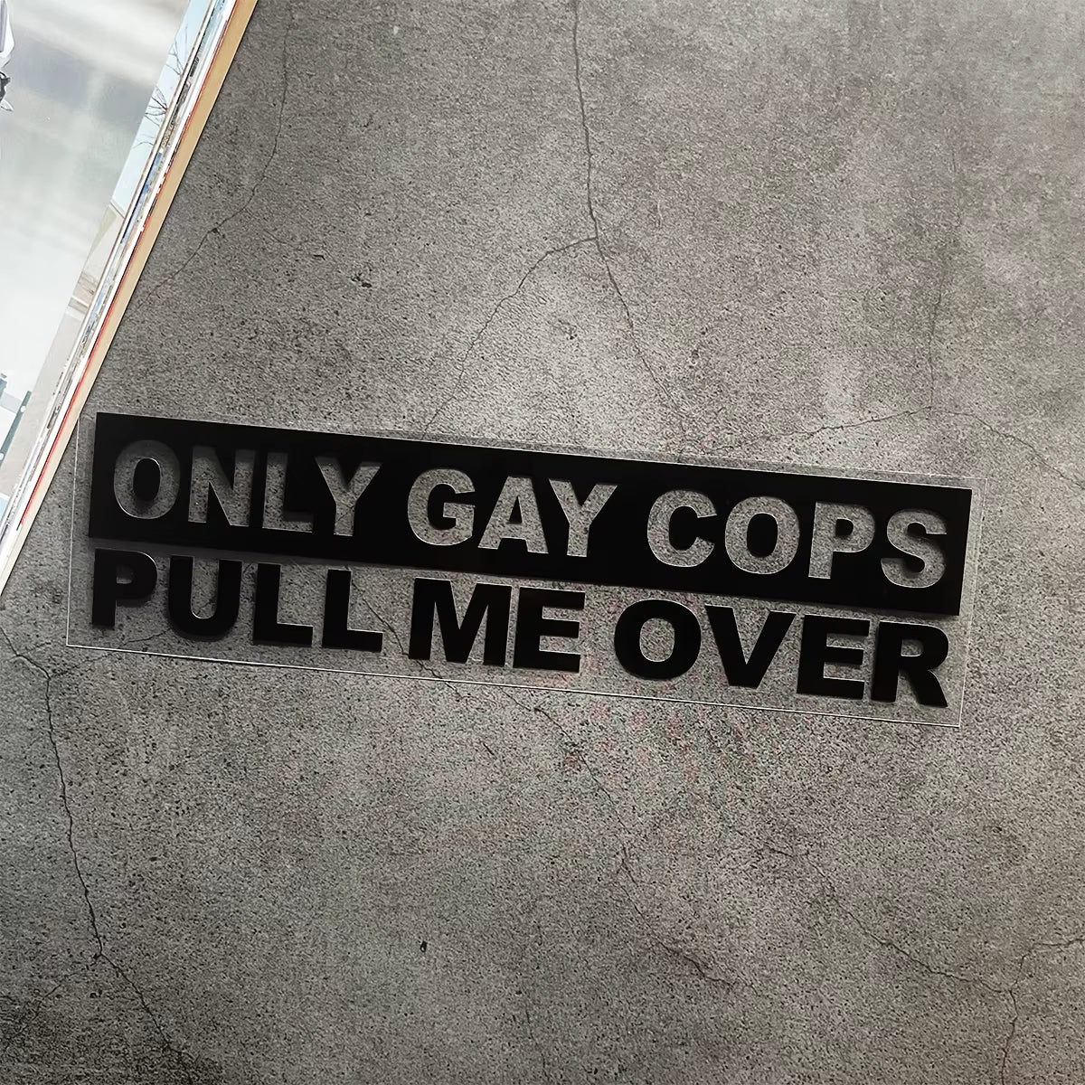 Funny 'Only Cops Pull Me Over' Decal - Durable Pvc Sticker for Cars, Motorcycles & Cups