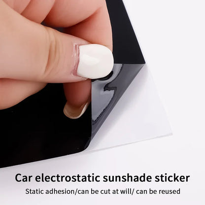 2PCS Sun Block Film Anti-Uv Car Static Sunshade Stickers Wind Glass Sunscreen Curtain Insulation Car Sunroof Solar Film Shade
