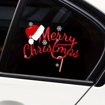 1PC Merry Christmas Car Stickers Waterproof Auto Fuel Tank Cap Window Trunk Vinyl Decals Festival Decor Vehicle Accessories