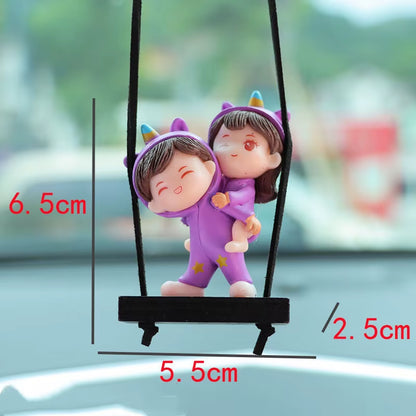 Swing Christmas Car Pendant Car Rearview Mirror Hanging Ornaments Swing Santa Claus Pendant Automobile Decoration Accessories