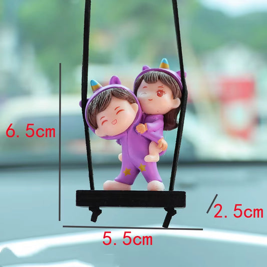 Swing Christmas Car Pendant Car Rearview Mirror Hanging Ornaments Swing Santa Claus Pendant Automobile Decoration Accessories
