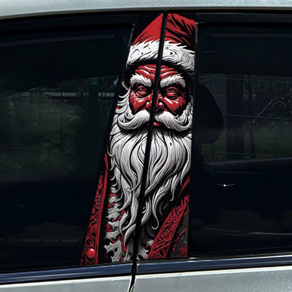 Modern Christmas Claus Car B-Pillar Stickers Auto Center Column Decoration Cover Scratches Waterproof Decals Car Accessories