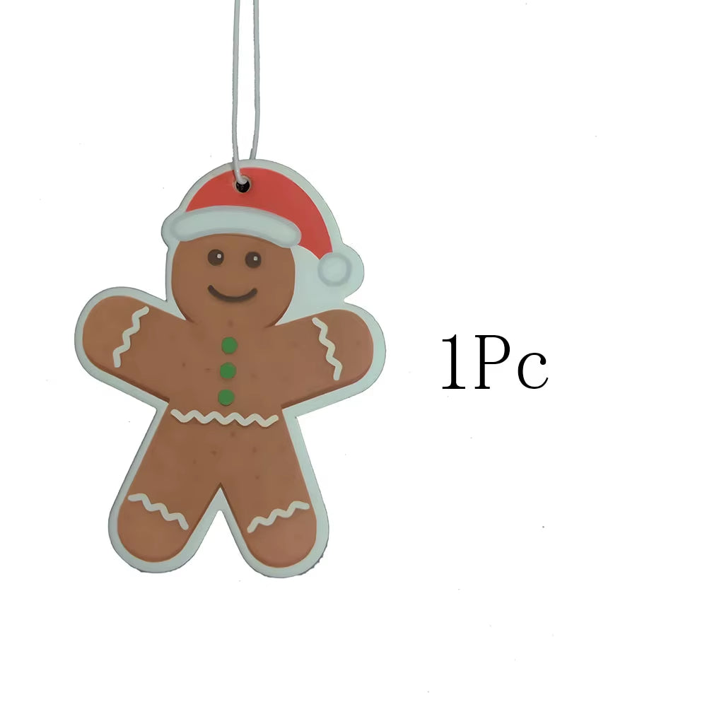 1-3 Pieces Christmas Cute Gingerbread Villain Festive Car Air Freshener Car Scented Interior Car Home Furniture Air Freshener