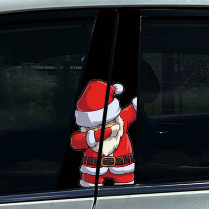 Modern Christmas Claus Car B-Pillar Stickers Auto Center Column Decoration Cover Scratches Waterproof Decals Car Accessories