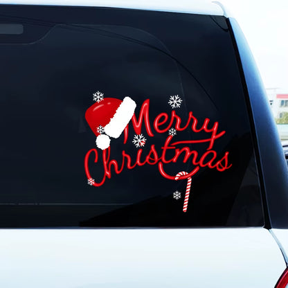 1PC Merry Christmas Car Stickers Waterproof Auto Fuel Tank Cap Window Trunk Vinyl Decals Festival Decor Vehicle Accessories