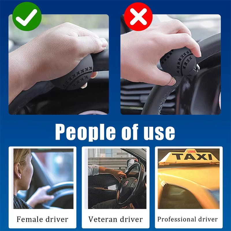 Turning Steering Wheel Booster Spinner Knob 360 Degree Rotation Metal Bearing Power Handle Ball Shaped