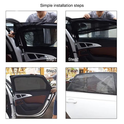 Car Sunshade Anti-Mosquito Insulation UV Protective Glass Sunscreen Mesh Reflective Sunshade Protective Window Film for Sedansuv