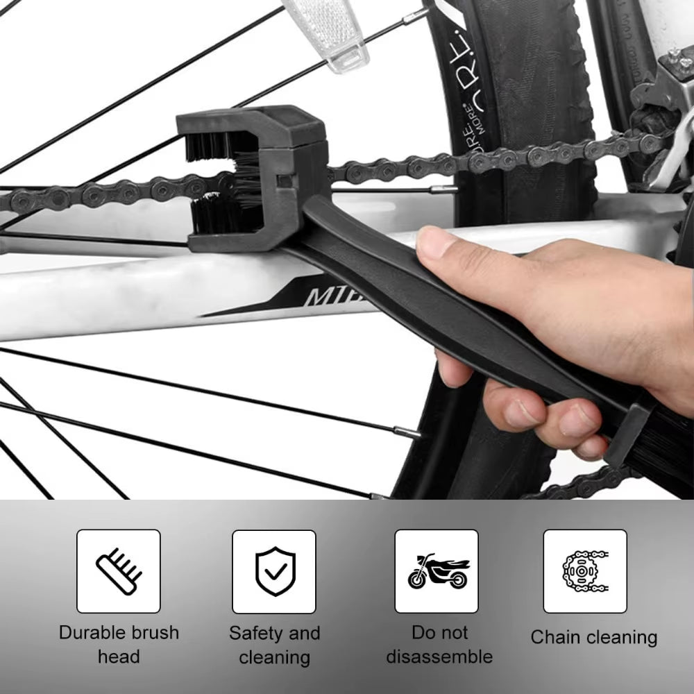 Motorcycle Chain Brush Cleaner Plastic Bicycle/Moto Brush Clean Chain Cleaner Outdoor Scrubber Road Care Tools Motorcycle Parts