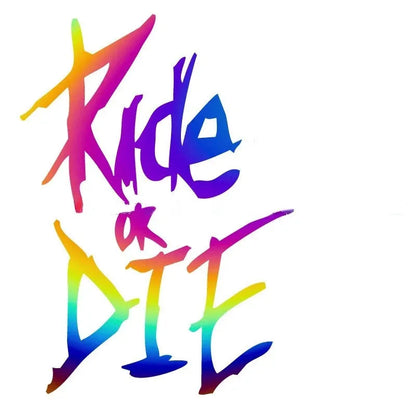1Pc/Set Bike Frame Stickers Ride or Die Top Tube Decals for MTB Bicycle Decorative Frame Bike Auto Motorcycle Accessories