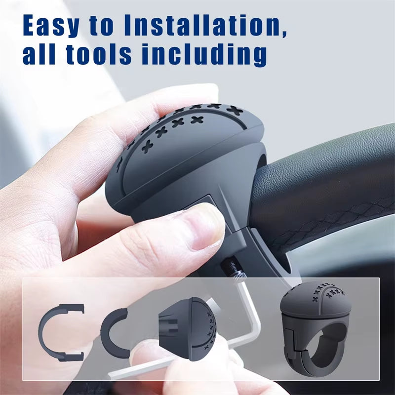 Turning Steering Wheel Booster Spinner Knob 360 Degree Rotation Metal Bearing Power Handle Ball Shaped