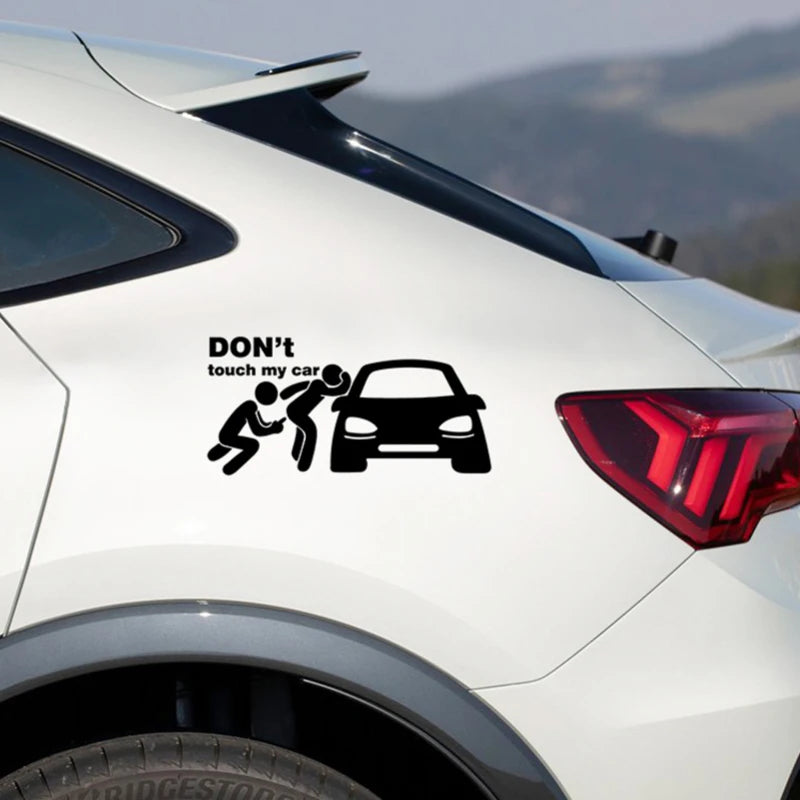 Creative Don'T Touch My Car Car Sticker Decals - Funny Exterior Auto Decals for Car Window Accessories