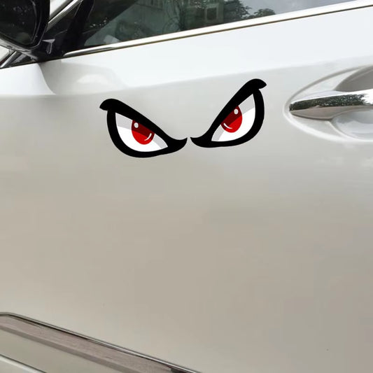 3D Simulation Shark Pattern Sticker Eye Rearview Mirror Car Reflective Sticker Motorcycle Sticker