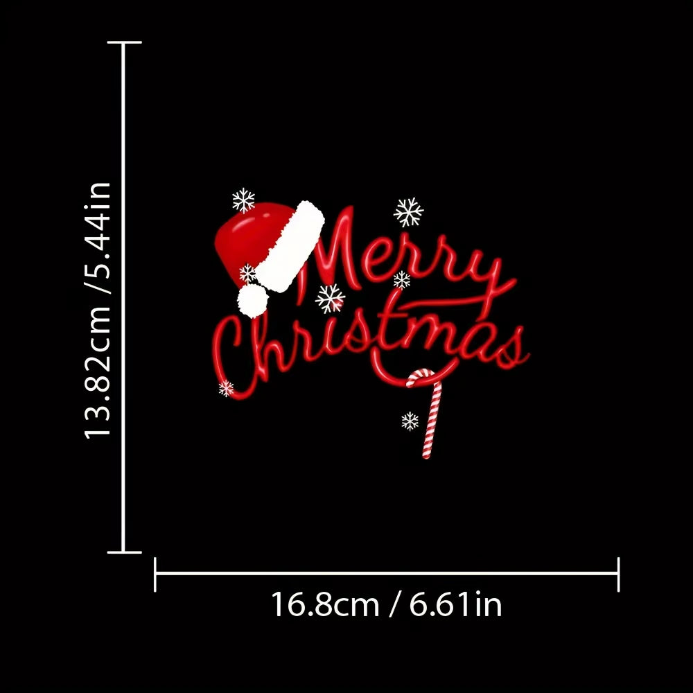 1PC Merry Christmas Car Stickers Waterproof Auto Fuel Tank Cap Window Trunk Vinyl Decals Festival Decor Vehicle Accessories