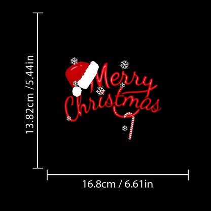 1PC Merry Christmas Car Stickers Waterproof Auto Fuel Tank Cap Window Trunk Vinyl Decals Festival Decor Vehicle Accessories