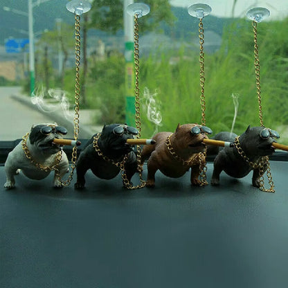Wear-Resistant Bulldog Car Ornaments Feel Comfortable Resin Material Car Dashboard Decoration Car Accessories Interior Decor