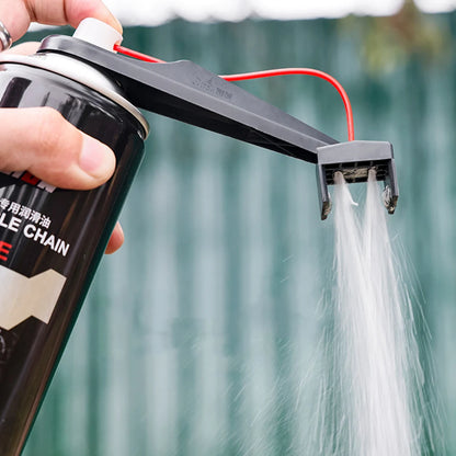 Motorcycle Chain Oiler Spray Gear Mess-Free Chain Wax Chain Cleaner Attachment Motorcycle Chain Lube Oiler Tool for Motorcycle