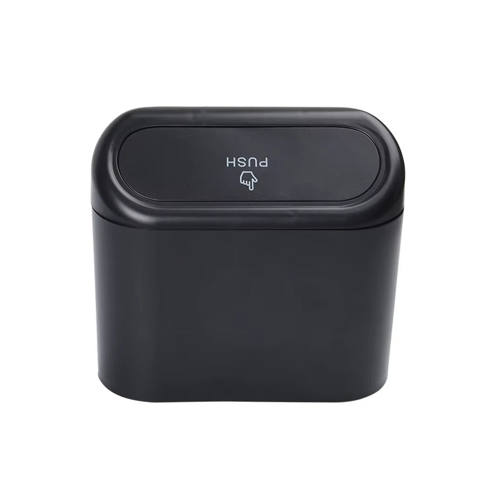 Hanging Car Trash Can Vehicle Garbage Dust Case Storage Box ABS Square Pressing Trash Bin Auto Interior Accessories Direct Sales