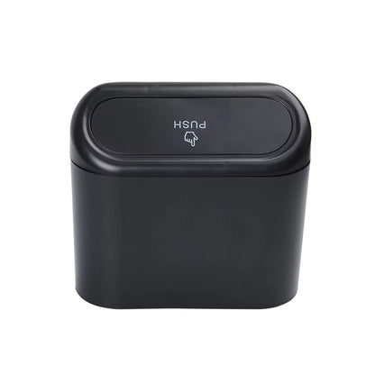 Hanging Car Trash Can Vehicle Garbage Dust Case Storage Box ABS Square Pressing Trash Bin Auto Interior Accessories Direct Sales