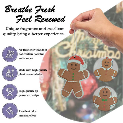 1-3 Pieces Christmas Cute Gingerbread Villain Festive Car Air Freshener Car Scented Interior Car Home Furniture Air Freshener