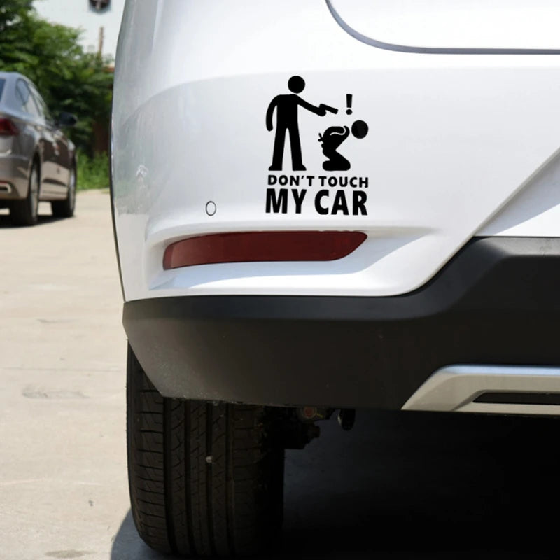 Creative Don'T Touch My Car Car Sticker Decals - Funny Exterior Auto Decals for Car Window Accessories