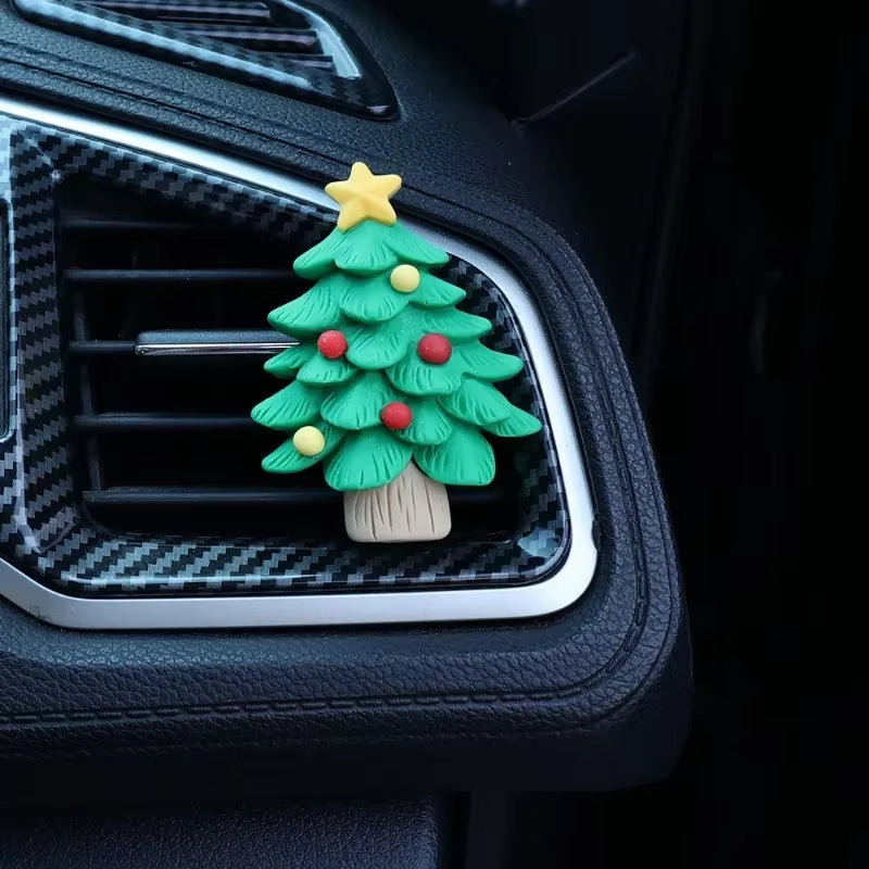 Car Air Freshener Clip Christmas Tree Santa Styling Air Perfume Clip Air Vent Santa Decoration Christmas Decal Car Perfume Clamp