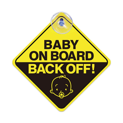 Baby on Board Warning Signs with Suction Cups for Car Window Waterproof Sunproof Durable and Strong Safety Warning Car Sticker