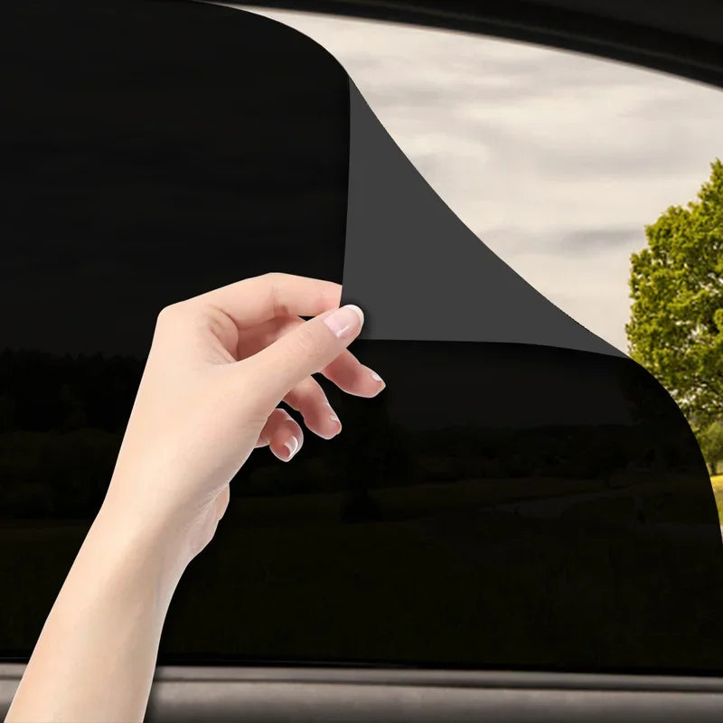 2PCS Sun Block Film Anti-Uv Car Static Sunshade Stickers Wind Glass Sunscreen Curtain Insulation Car Sunroof Solar Film Shade
