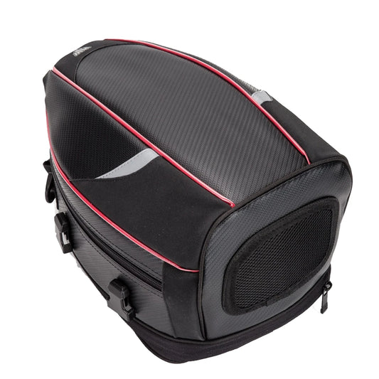 Motorcycle Tail Bag Black Motorbike Waterproof Tail Travel Rider Luggage Rear Back Seat Bag Large Capacity Saddle Bag