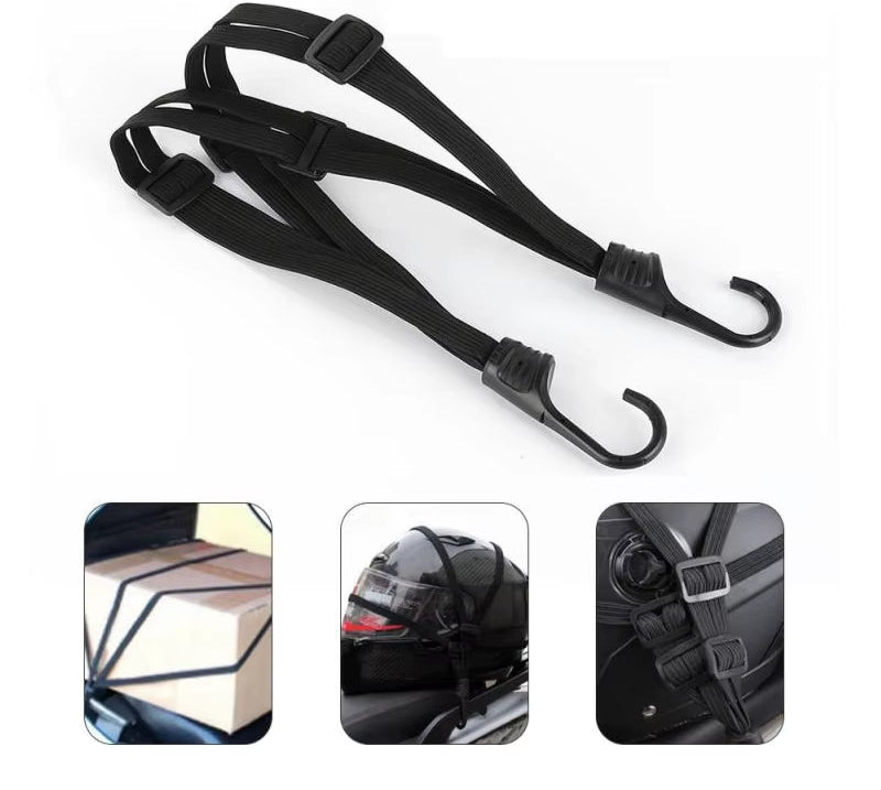 SEAMETAL 60/90CM Motorcycle Helmet Straps Hook Luggage Retractable Elastic Rope Fixed Strap Motor Helmet Luggage Net Accessories