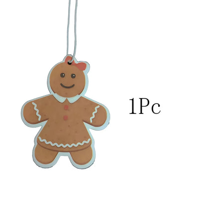 1-3 Pieces Christmas Cute Gingerbread Villain Festive Car Air Freshener Car Scented Interior Car Home Furniture Air Freshener