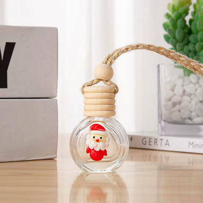 New 10ML Santa Claus Car Perfume Pendant Aromatherapy Christmas Gift Ornaments Glass Empty Bottle Perfume Refill Bottle Travel