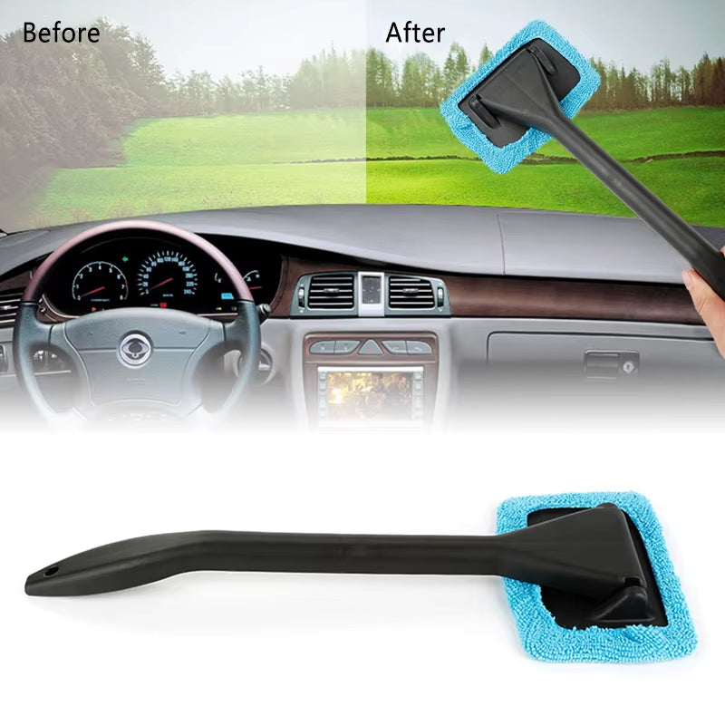 Auto Car Window Cleaner Brush Kit Windshield Cleaning Wash Tool inside Interior Glass Wiper with Long Handle Car Accessories
