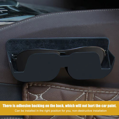 Car Glasses Case Sunglasses Storage Case Holder Self-Adhesive with Felt Padding Dashboard Glasses Storage Box Car Accessories
