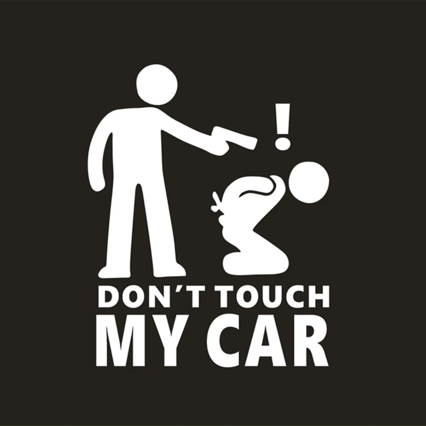 Creative Don'T Touch My Car Car Sticker Decals - Funny Exterior Auto Decals for Car Window Accessories