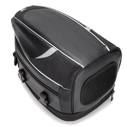 Motorcycle Tail Bag Black Motorbike Waterproof Tail Travel Rider Luggage Rear Back Seat Bag Large Capacity Saddle Bag