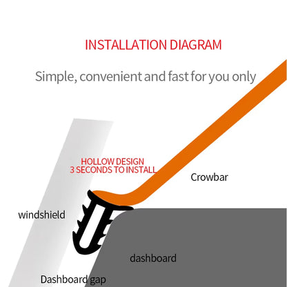Car Accessories Car Noise Insulation Seal Strips Automobile Rubber Dashboard Strips Auto Windshield Sealing Gap Stickers Sound